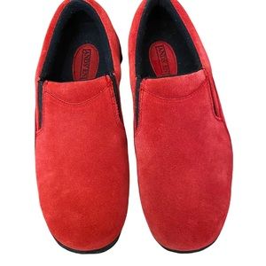 Lands End Red Suede Slip On 6B